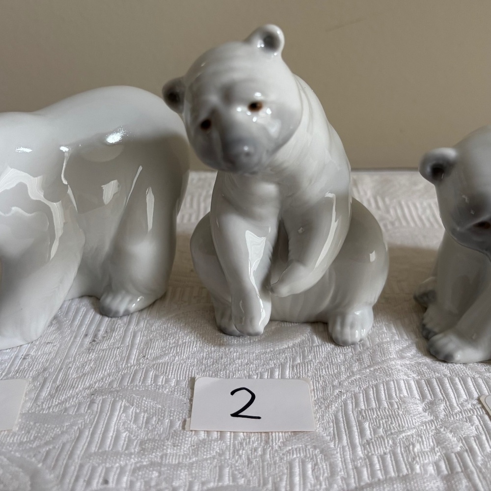 Set of 3 Lladro Polar Bears